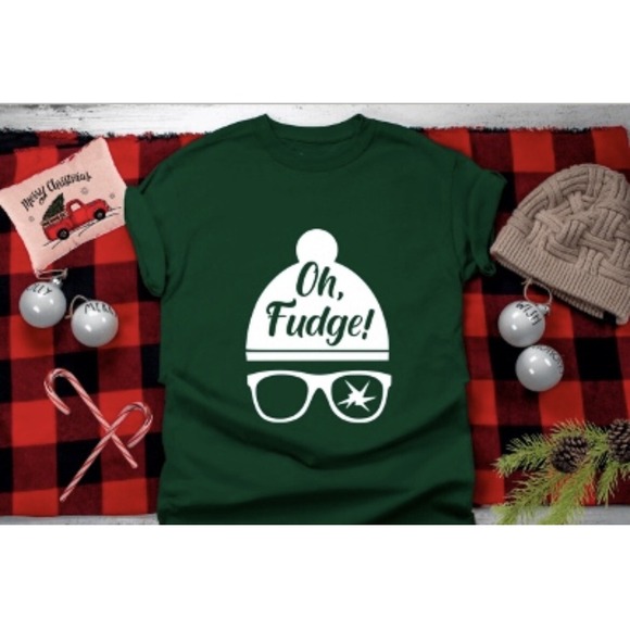Gildan Tops - OH FUDGE YOU'LL SHOOT YOUR EYE OUT CHRISTMAS SWEATSHIRT ~ MSG W/COLOR & SIZE